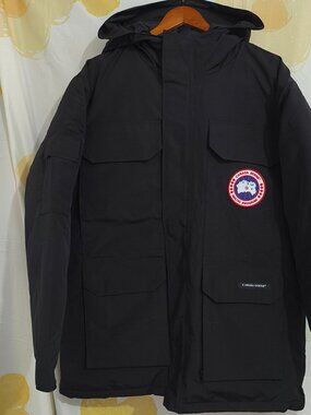Canada Goose Black Multi-Pocket Parka Down Jacket
